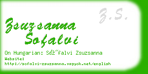 zsuzsanna sofalvi business card